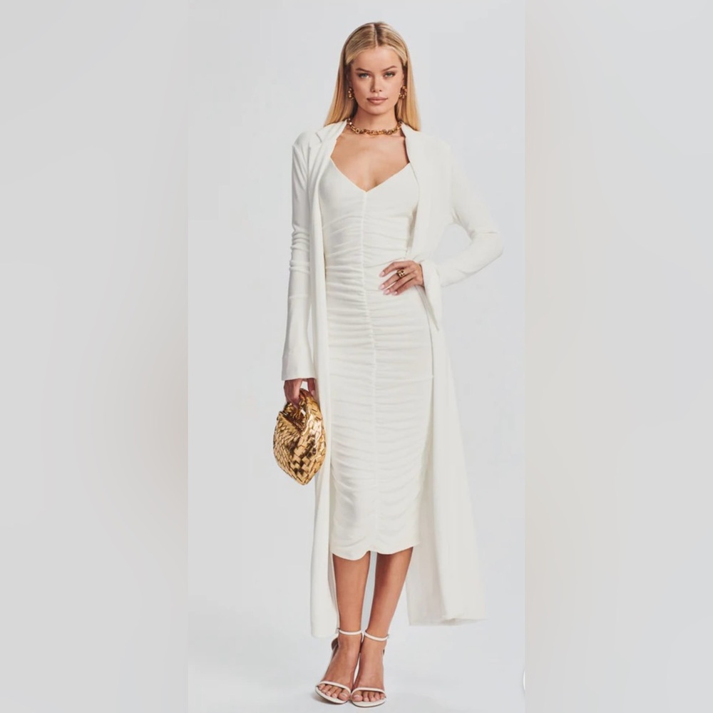 SER.O.YA Virginia Cardigan Duster White Small